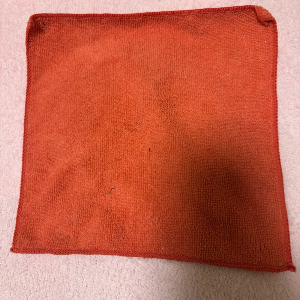 Orange washcloth